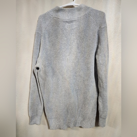 The Normal Brand Waffle Knit Quarter Zip Size Medium Gray - Picture 11 of 11
